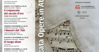 A Matera, al via il programma musicale della Camerata delle Arti